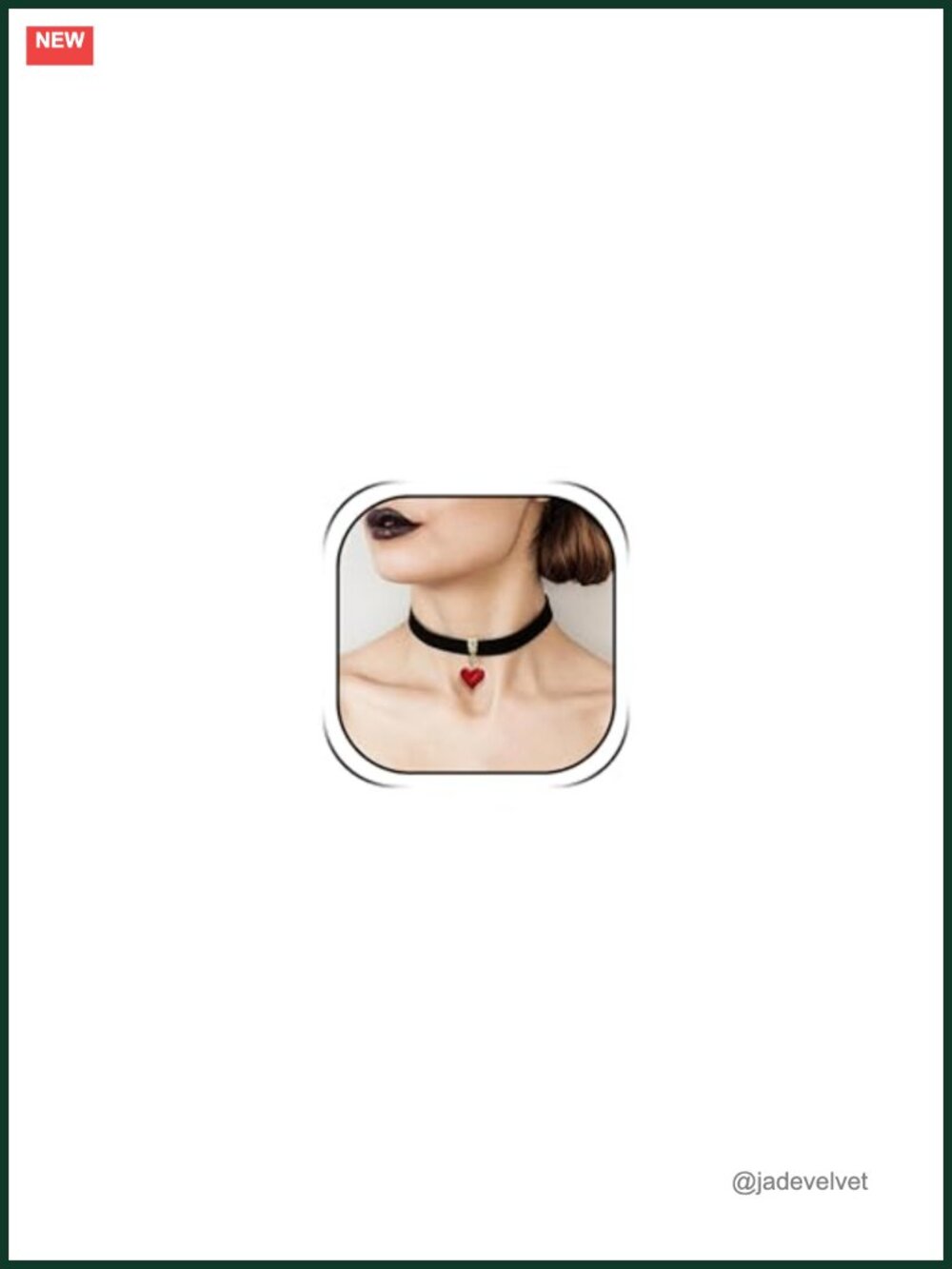 Velvet Choker Necklace for Women Heart Pendant Vintage Halloween Costume